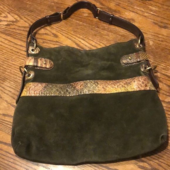 RARE Ghurka Italian leather python hobo bag - Picture 3 of 16
